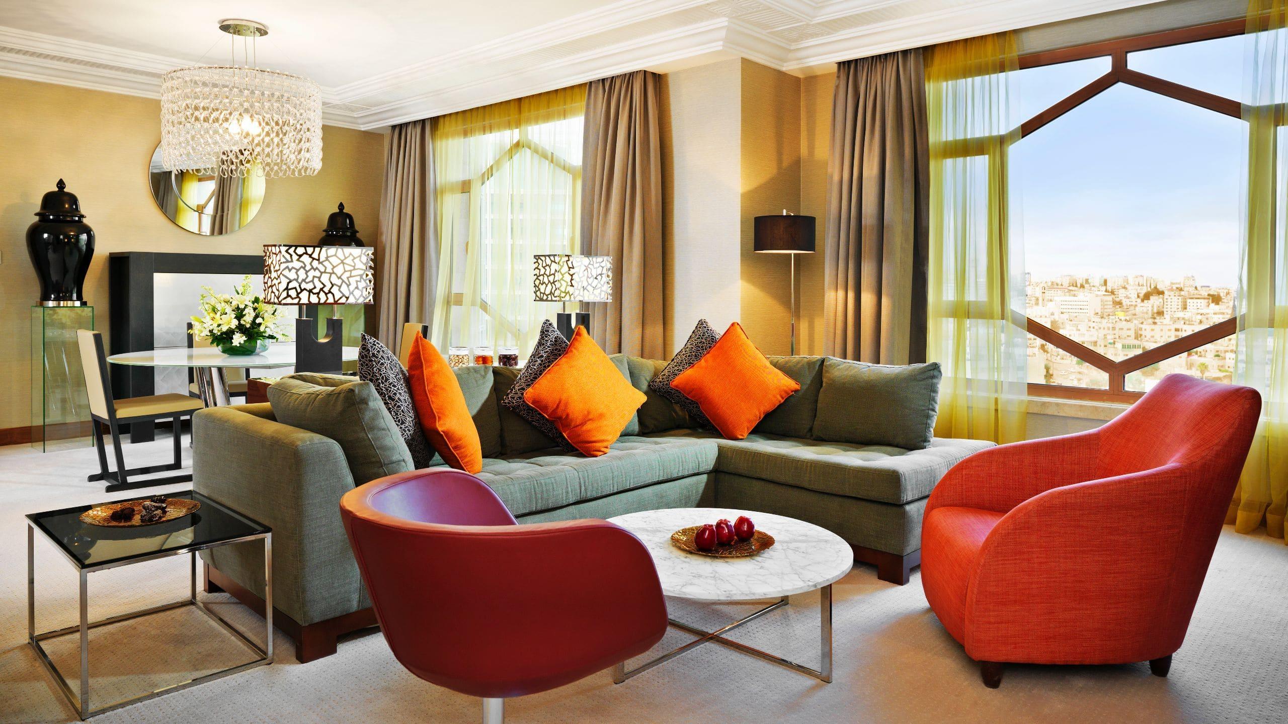 Hotel Grand Hyatt Ammán Exteriér fotografie A living room at the hotel